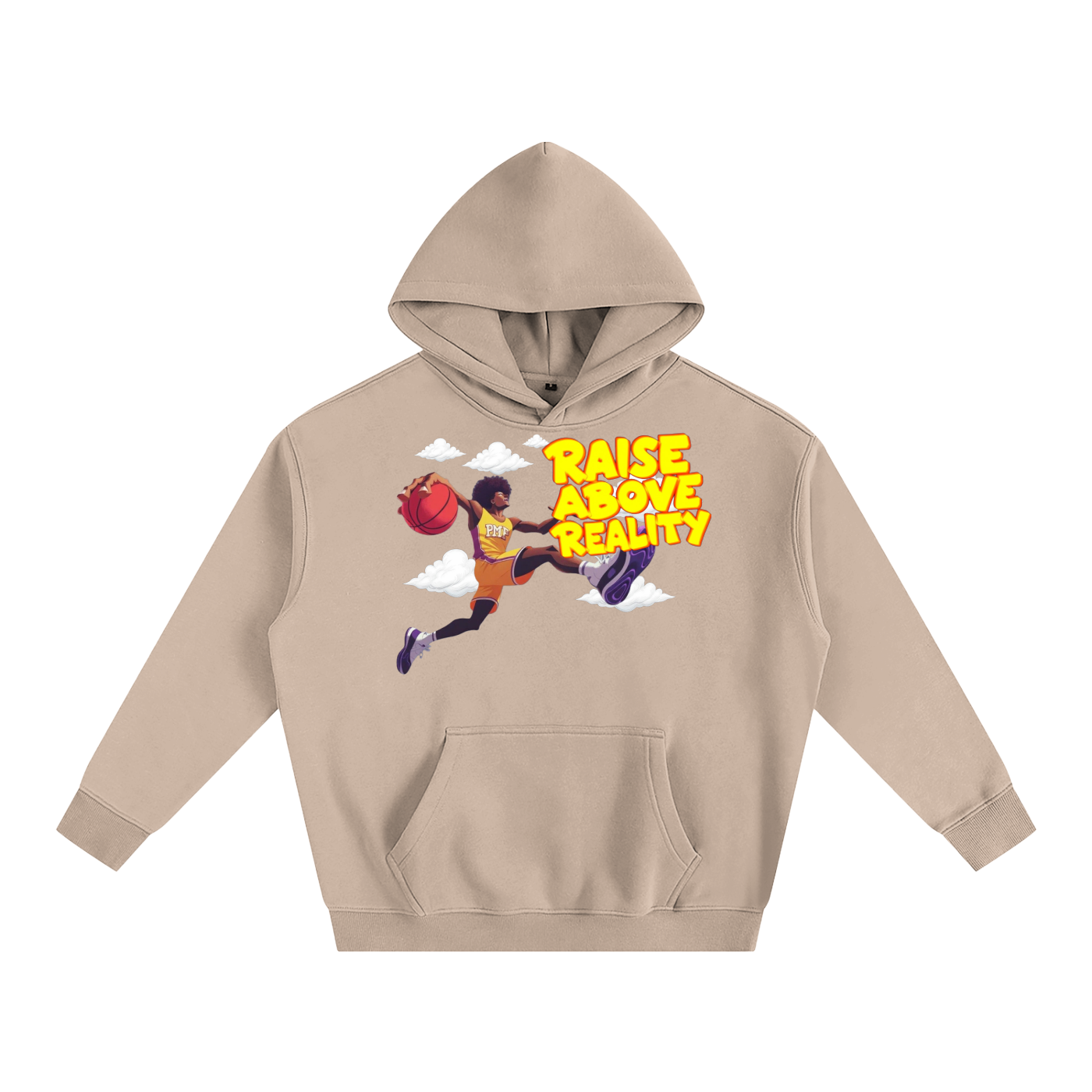 RAISE ABOVE REALITY Oversize Fleeced Hoodie