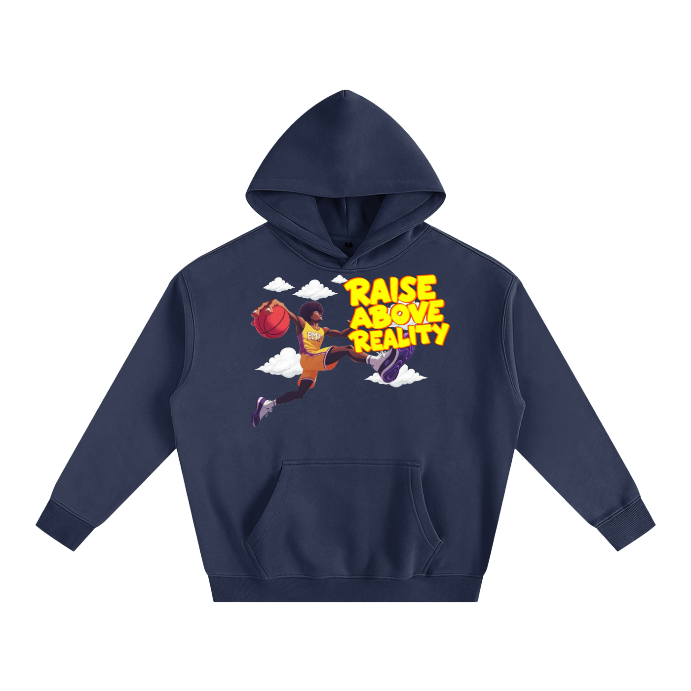 RAISE ABOVE REALITY Oversize Fleeced Hoodie