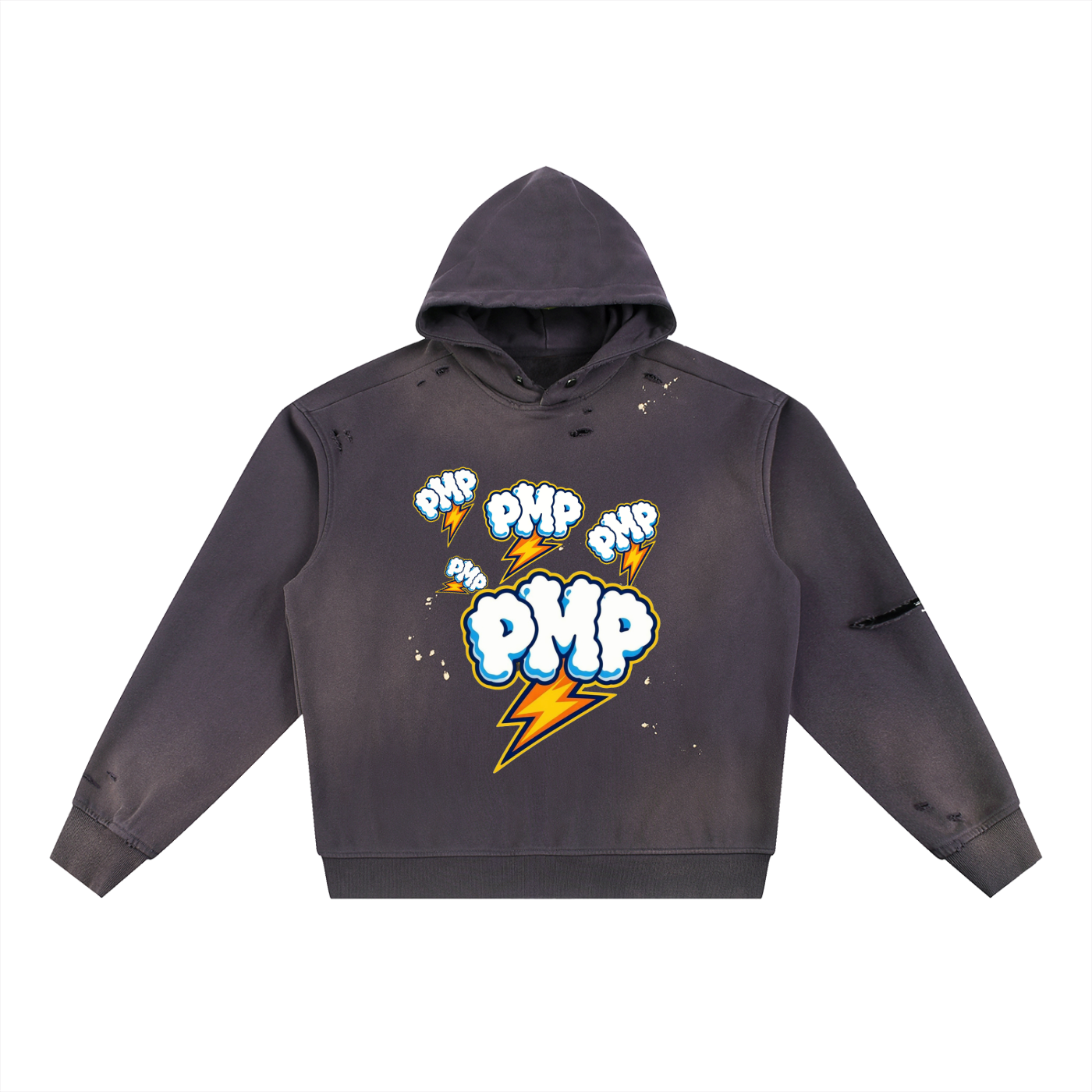 Sun Fade Frayed Fleece Hoodie