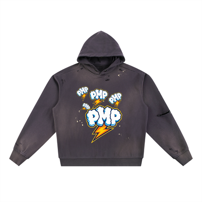 Sun Fade Frayed Fleece Hoodie