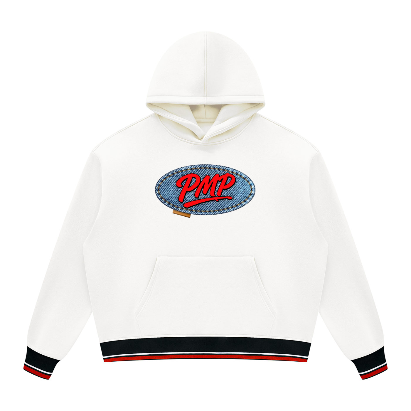 Jean Patch Logo Block Fleece Hoodie