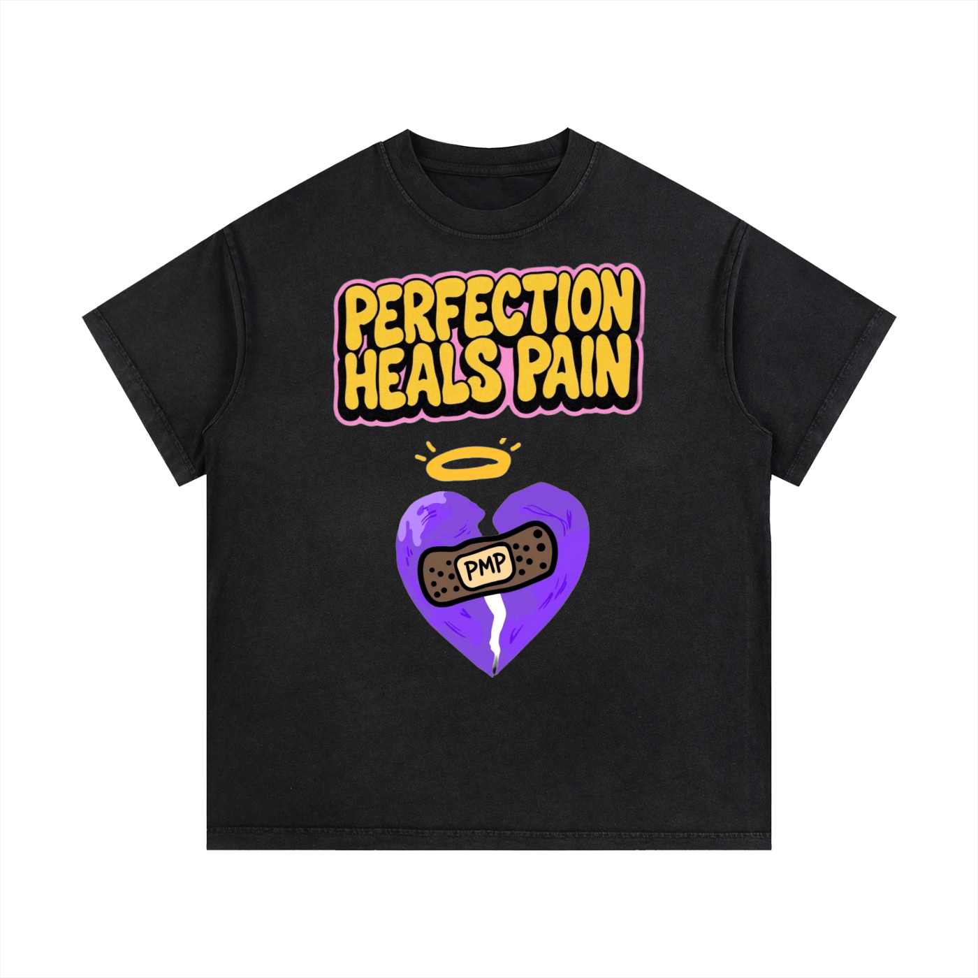 Perfection Heals Pain Vintage Wash Cotton T-Shirt