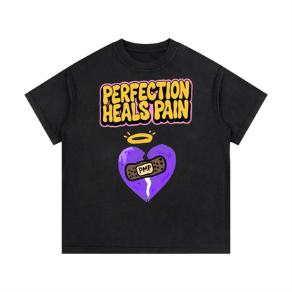 Perfection Heals Pain Vintage Wash Cotton T-Shirt