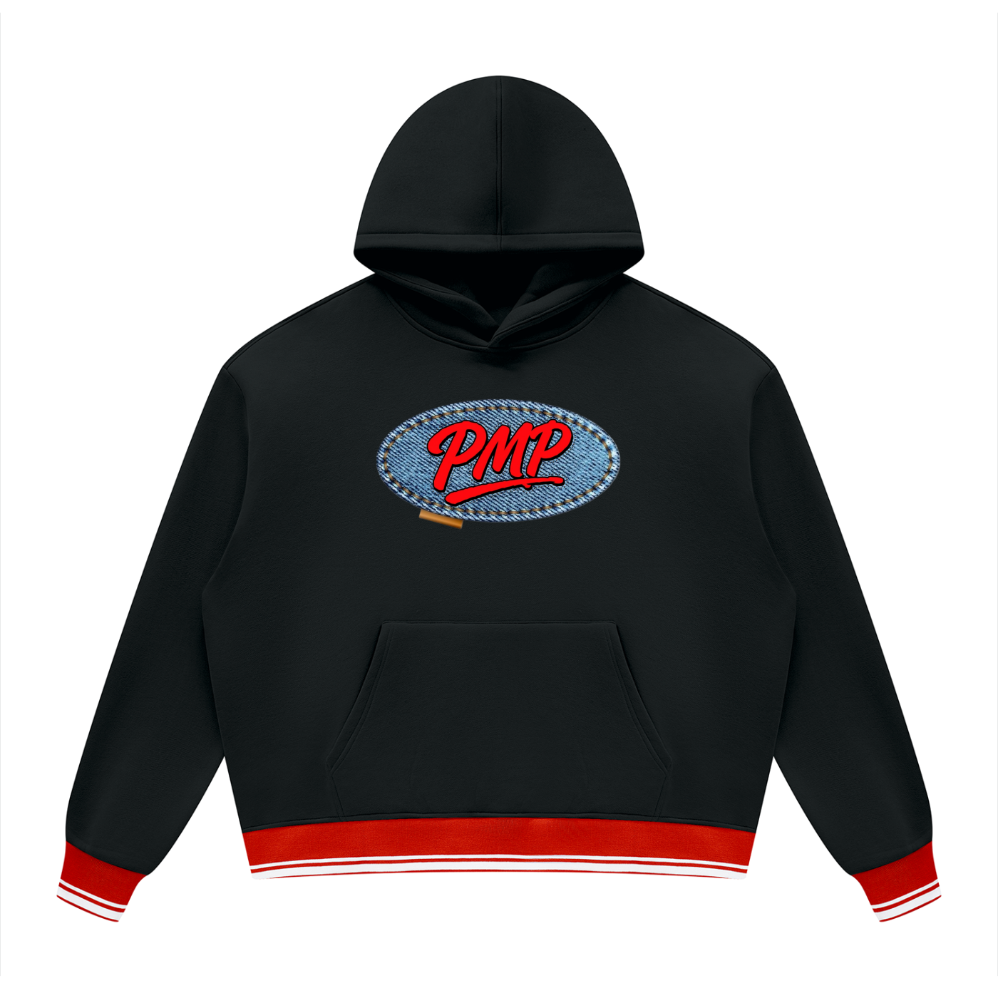 Jean Patch Logo Block Fleece Hoodie
