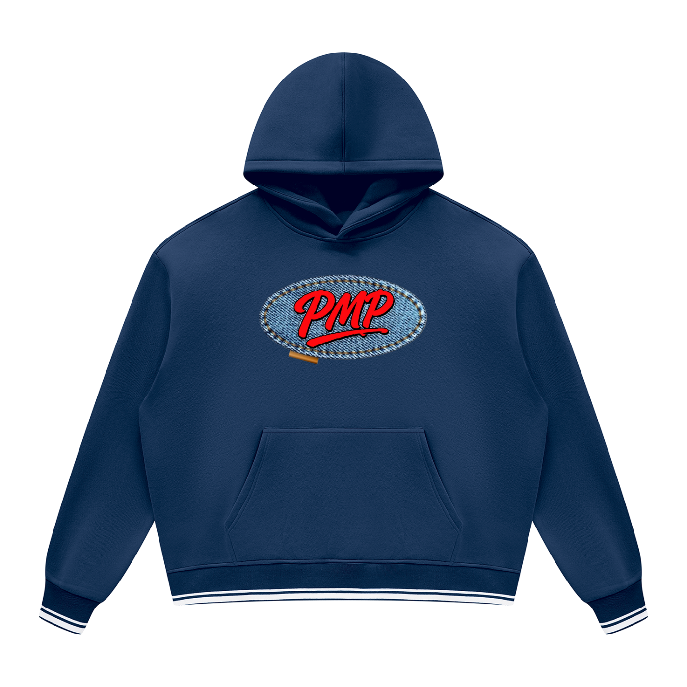 Jean Patch Logo Block Fleece Hoodie