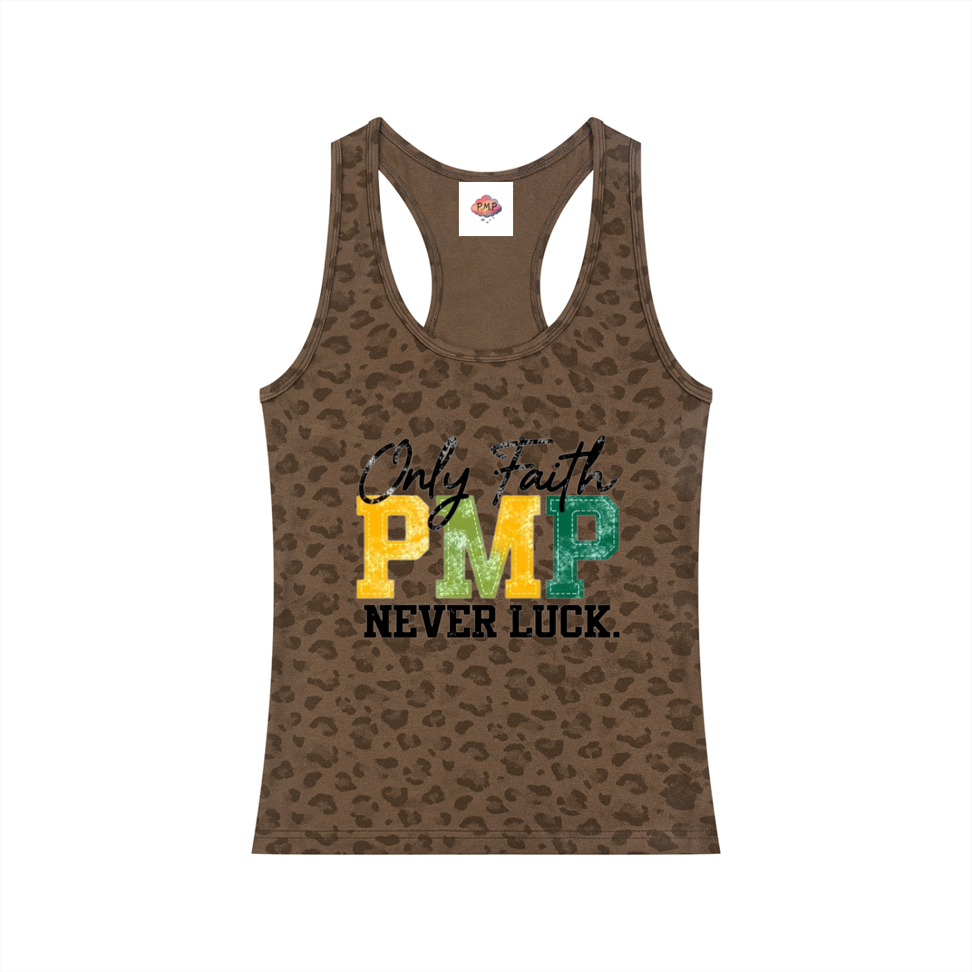Women’s Leopard Print PMP Logo  Tank Top