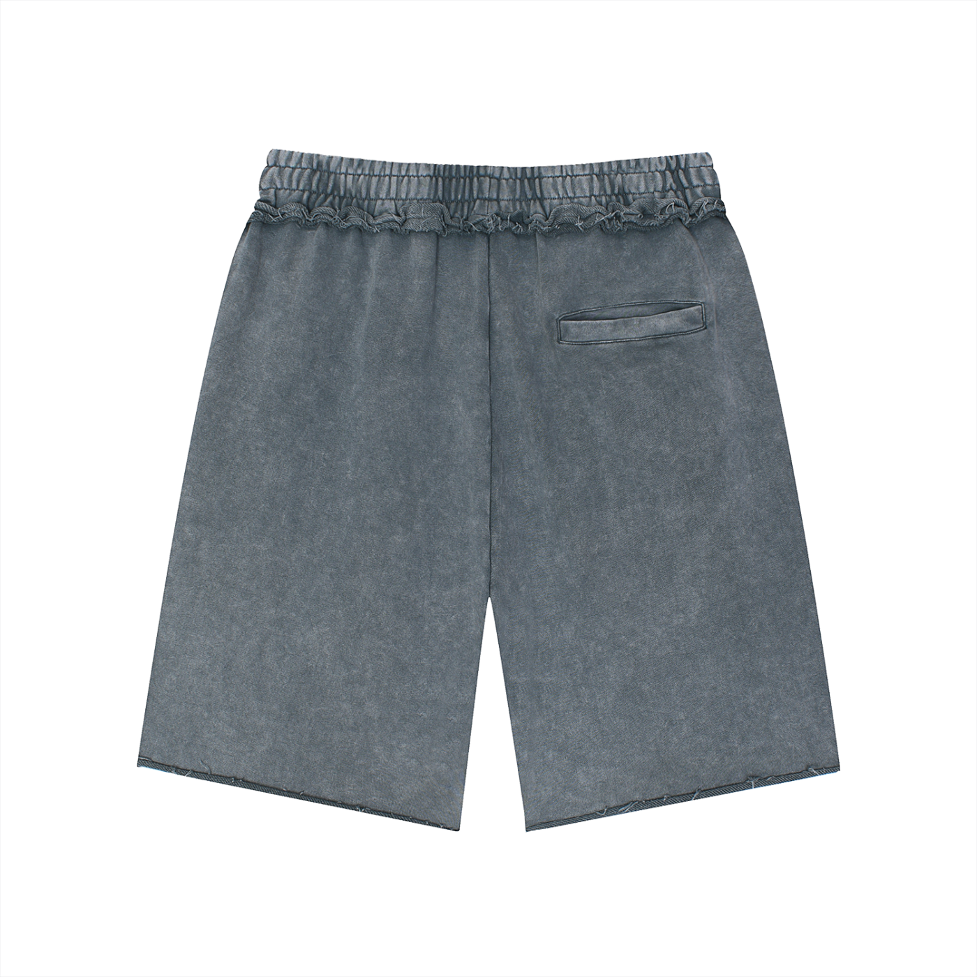 PMP Faith Never Luck Unisex Mineral Wash Raw Edge Shorts