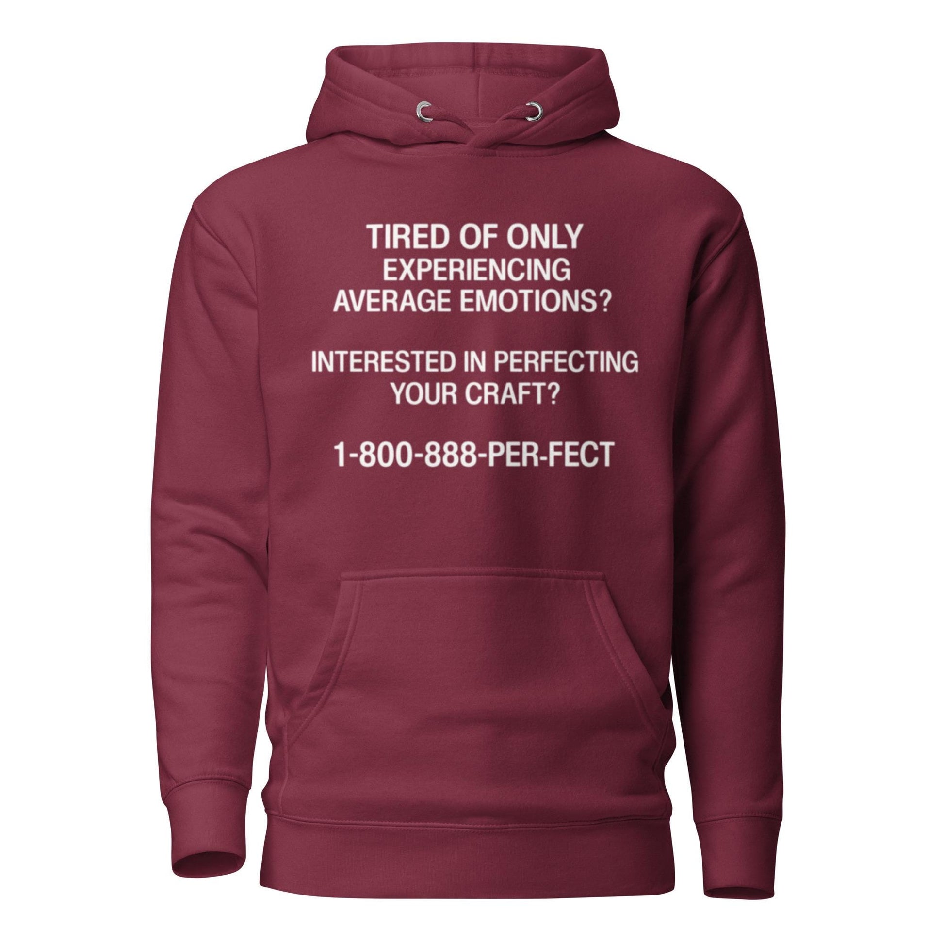 CALL 1-800-888-PER-FECT Hoodie - Cotton-Blend Fleece Streetwear