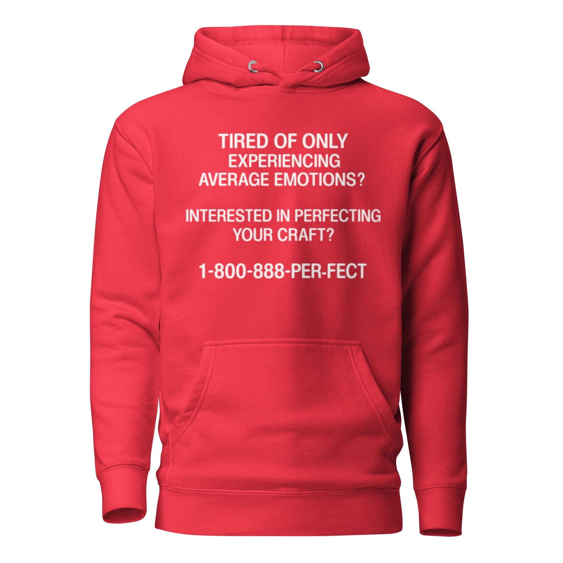 CALL 1-800-888-PER-FECT Hoodie - Cotton-Blend Fleece Streetwear