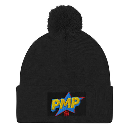 PMP Star Pom Pom Beanie, Knit Winter Hat