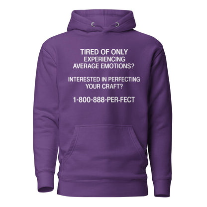CALL 1-800-888-PER-FECT Hoodie - Cotton-Blend Fleece Streetwear