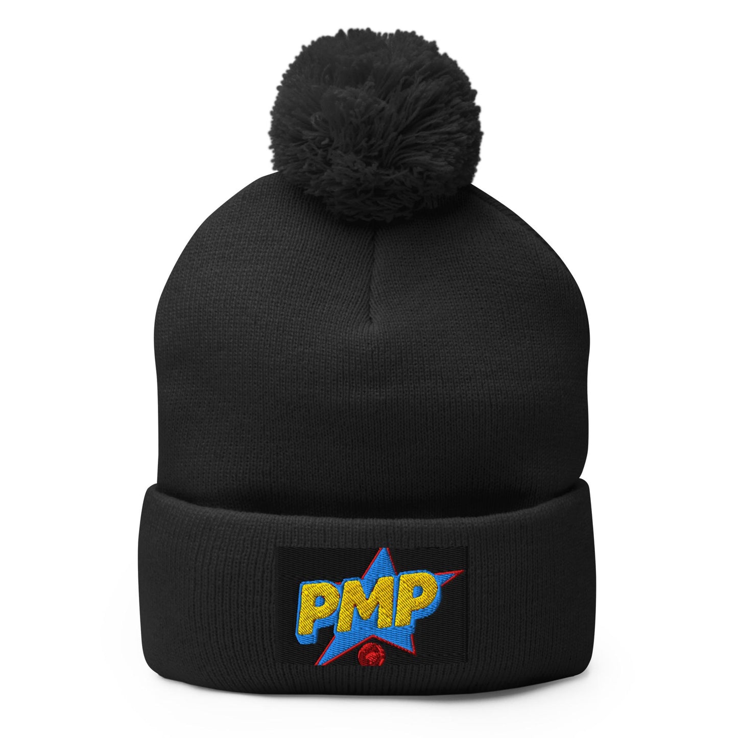 PMP Star Pom Pom Beanie, Knit Winter Hat