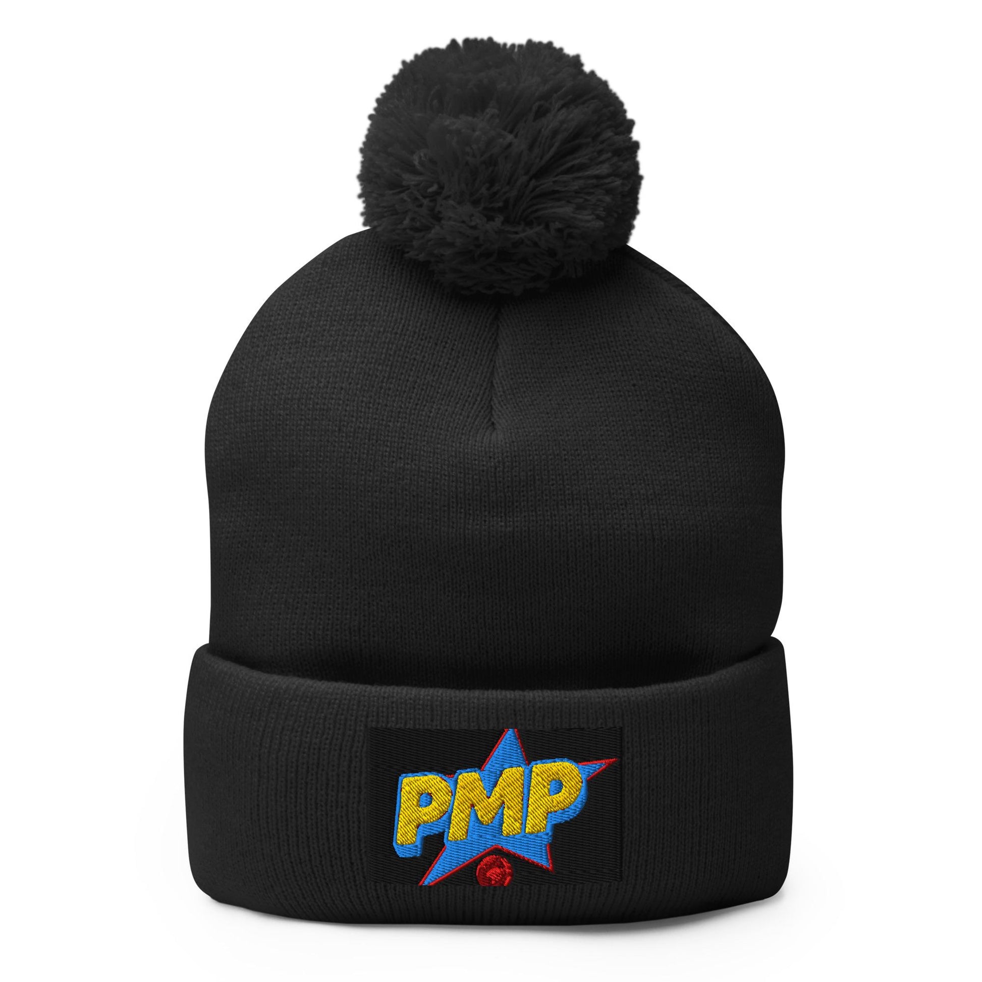 PMP Star Pom Pom Beanie, Knit Winter Hat