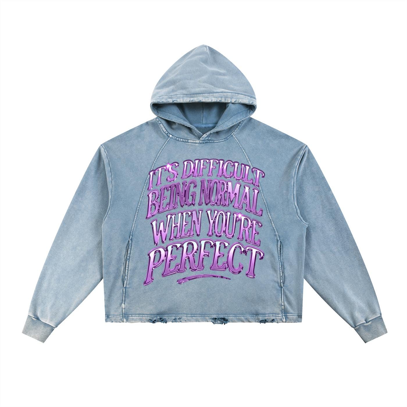 IT'S DIFFICULT Washed  Hoodie