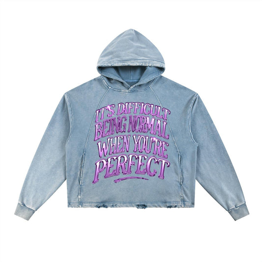 IT'S DIFFICULT Washed  Hoodie