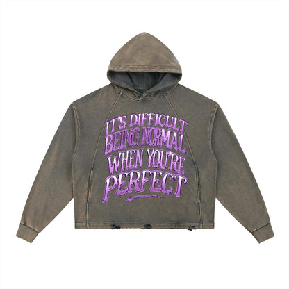 IT'S DIFFICULT Washed  Hoodie