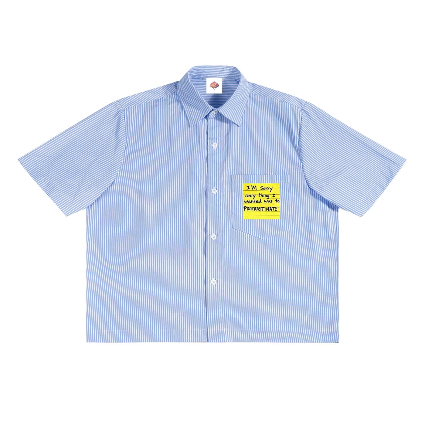 Oversized Vertical Stripe Boxy Shirt