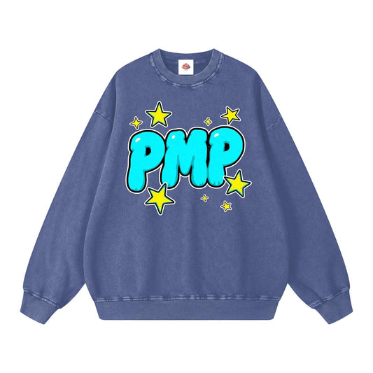 Never Lucky Only Highly Favored Snow Washed Oversized Sweatshirt