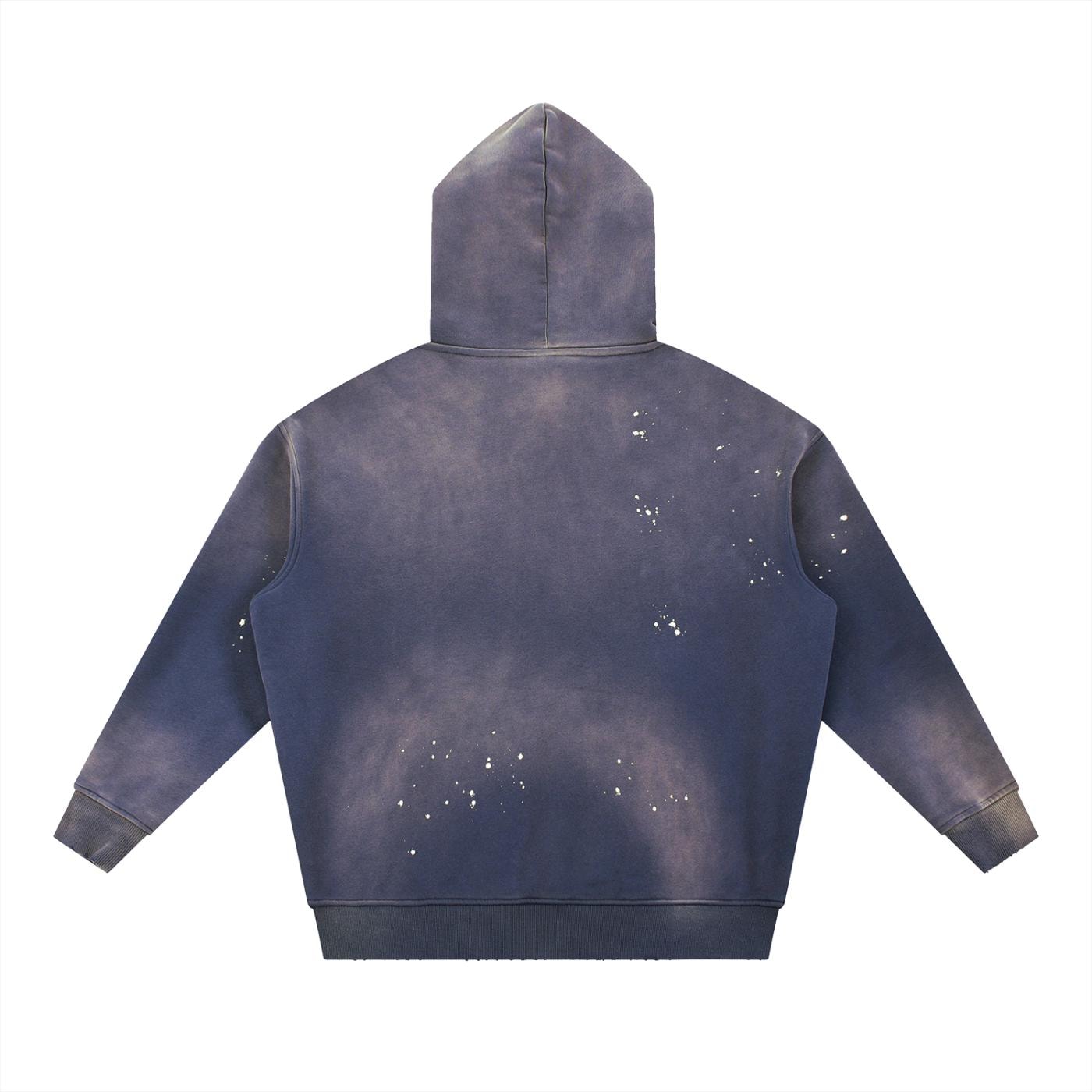 Perfection By Faith Never By Luck -Vintage Washed Frayed Fleece Hoodie-