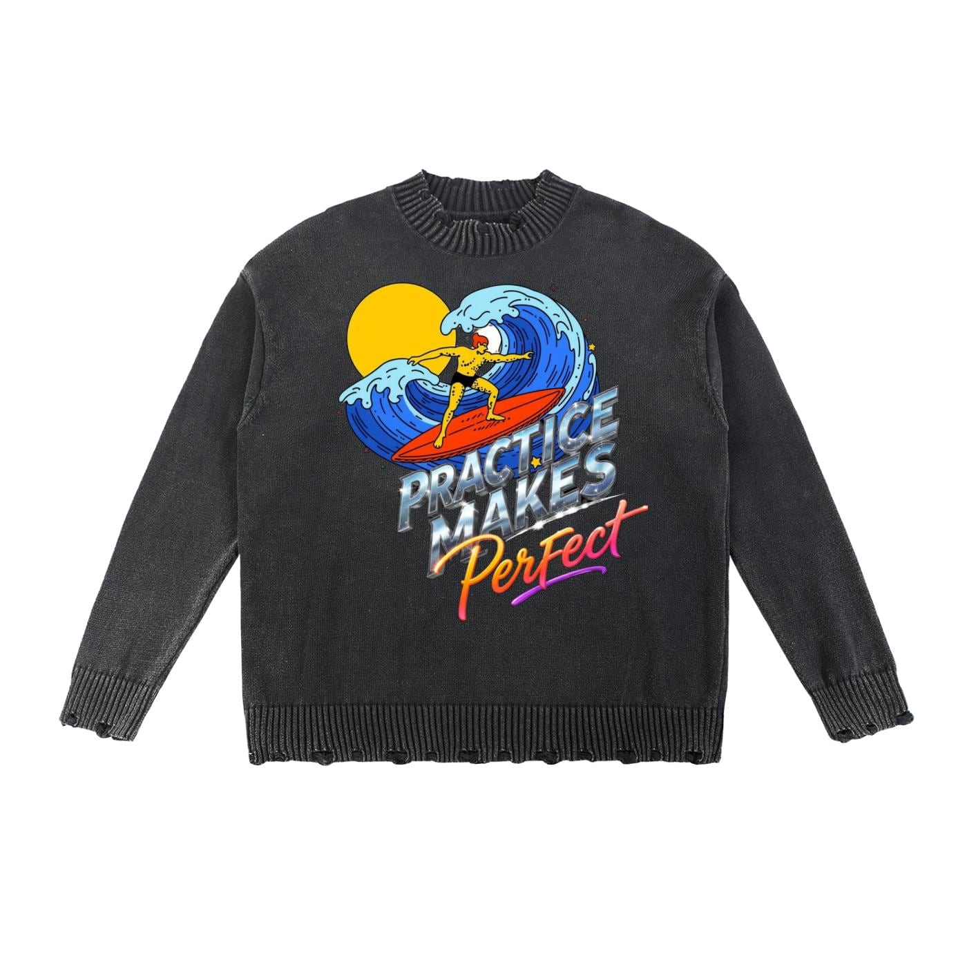 Vintage Washed Hand-Frayed Sweater