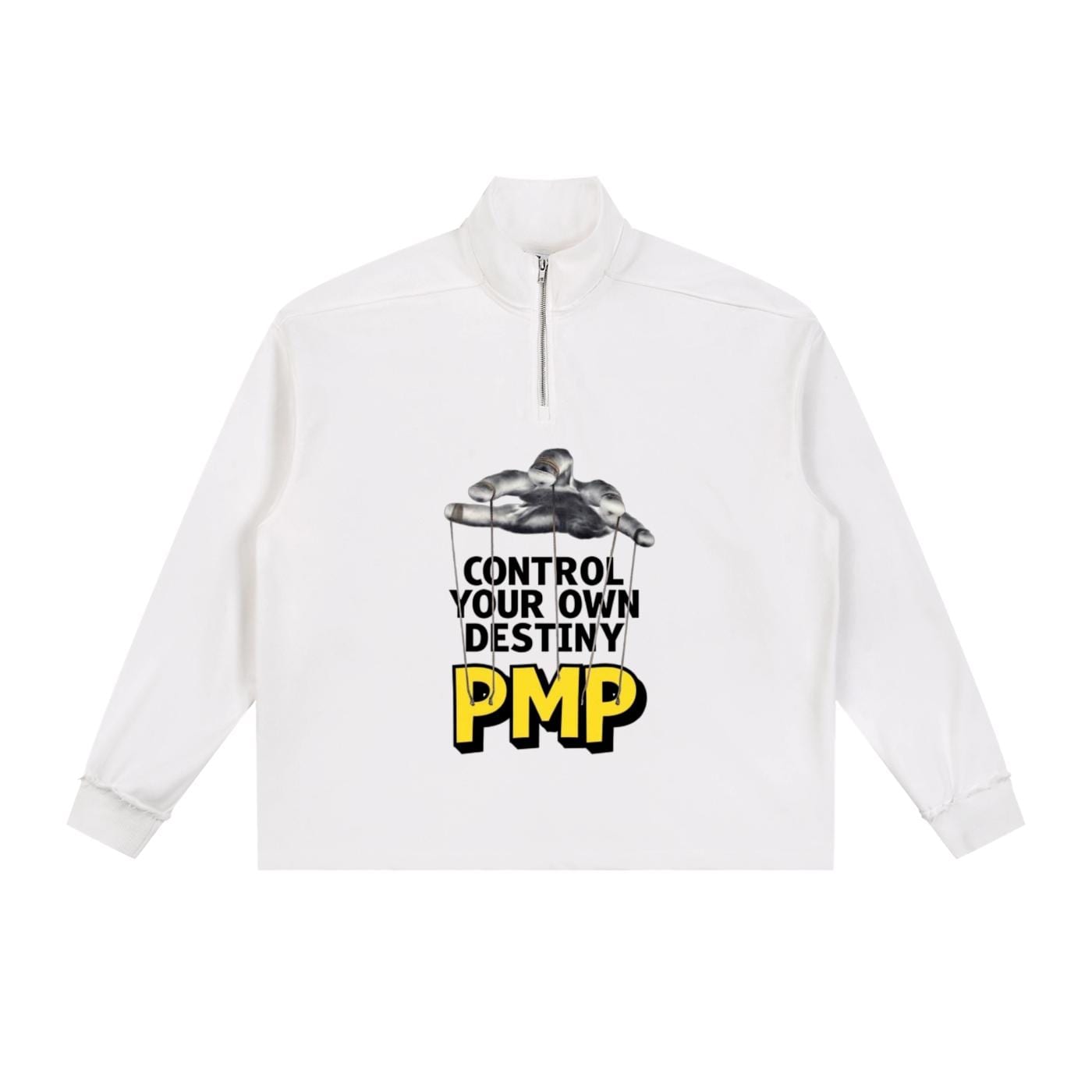 Control Your Own Destiny Half-Zip Rolled Edge Fleece Sweatshirt