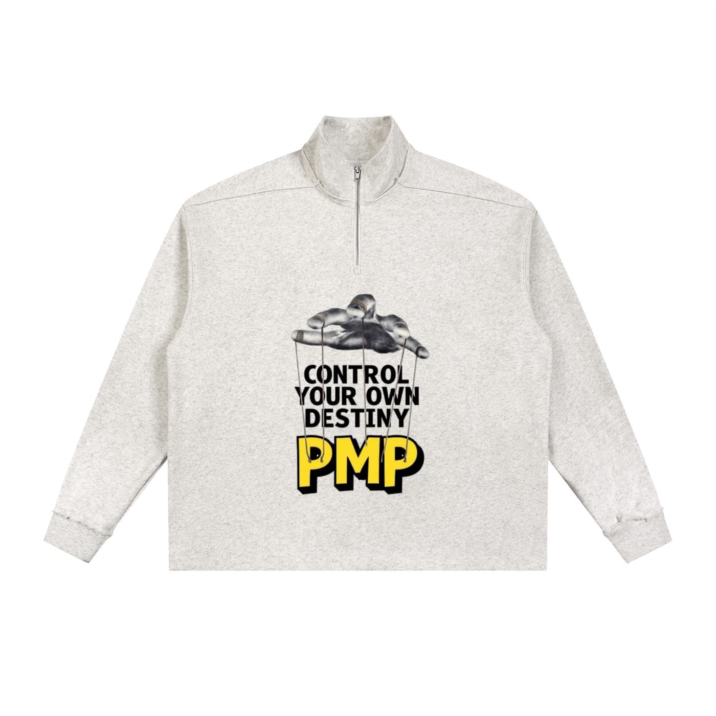 Control Your Own Destiny Half-Zip Rolled Edge Fleece Sweatshirt