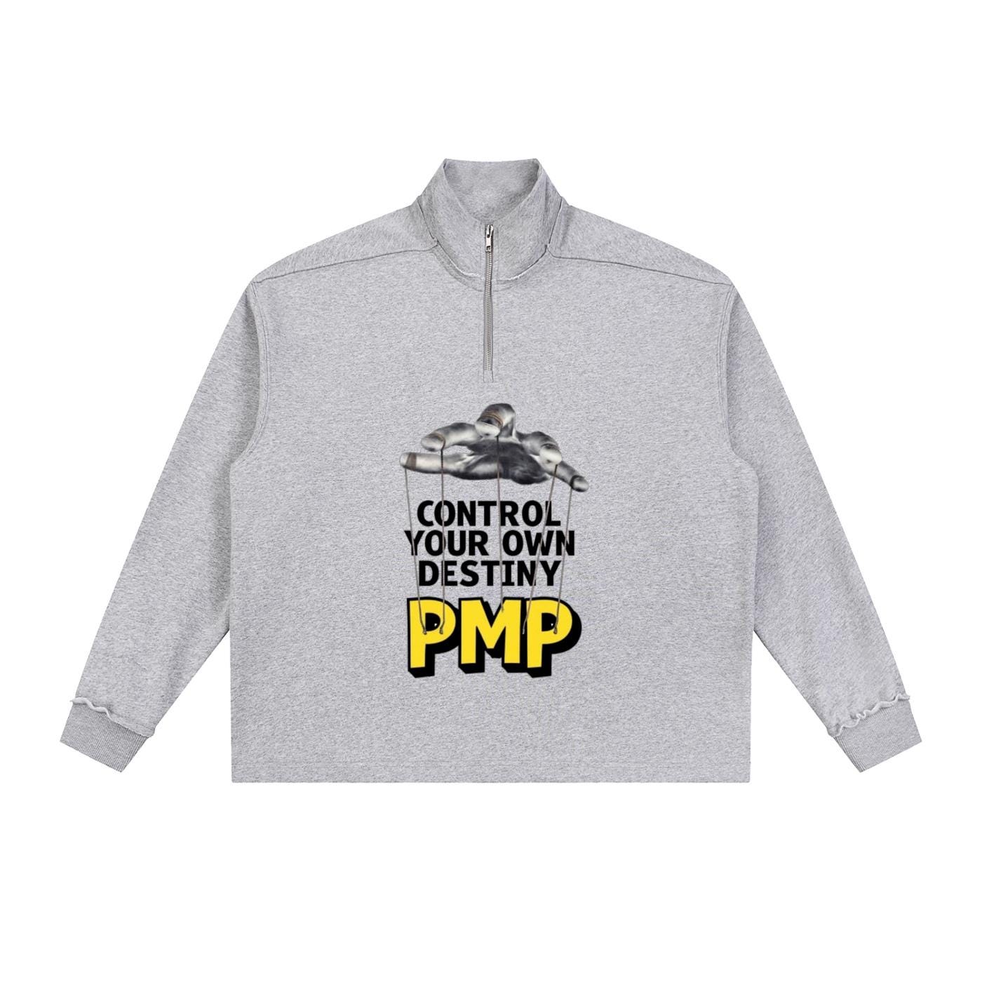 Control Your Own Destiny Half-Zip Rolled Edge Fleece Sweatshirt