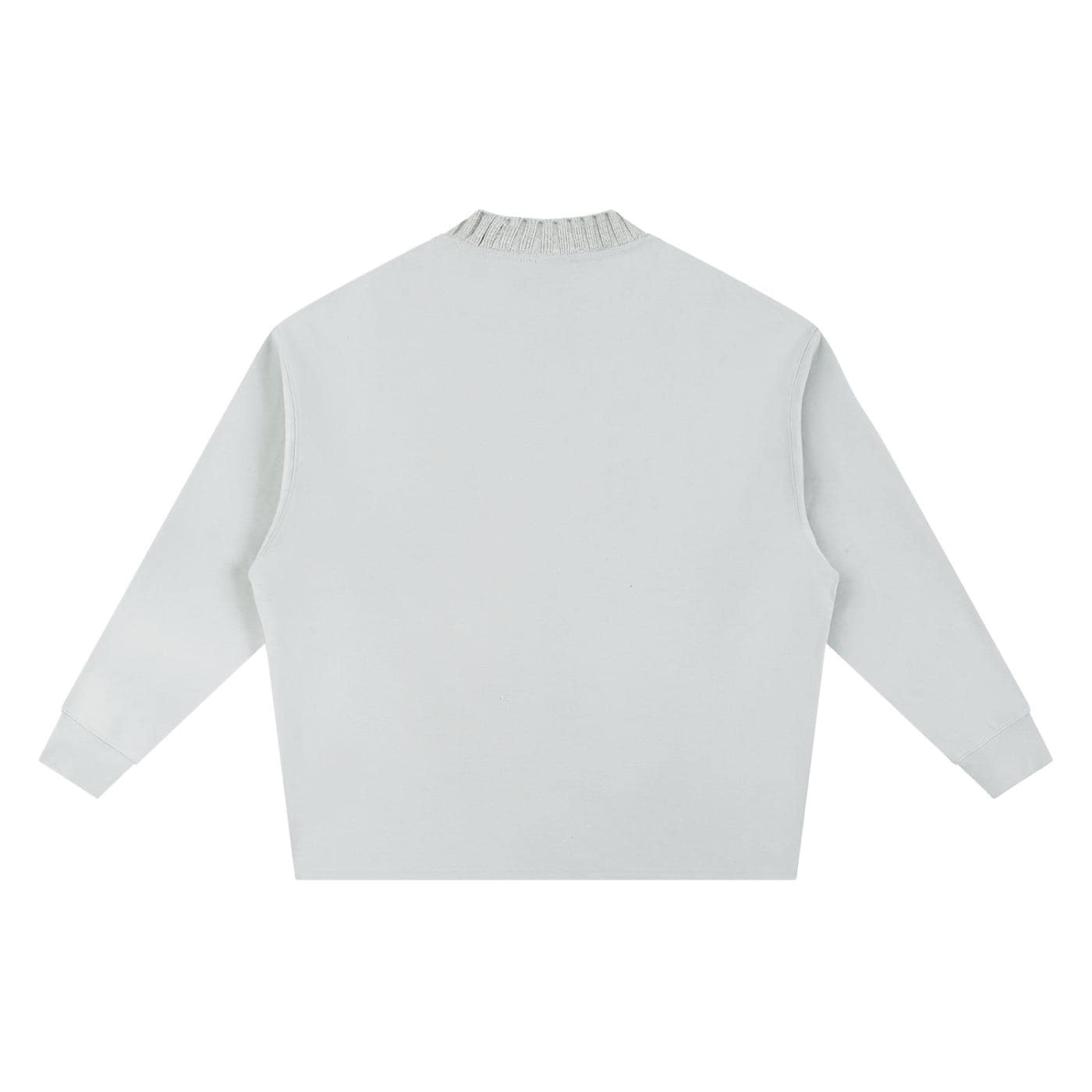 Embroidered "Inspired By The Fear Of Failure"Knitted Round Neck Oversize Sweatshirt