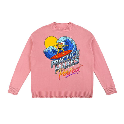 Vintage Washed Hand-Frayed Sweater