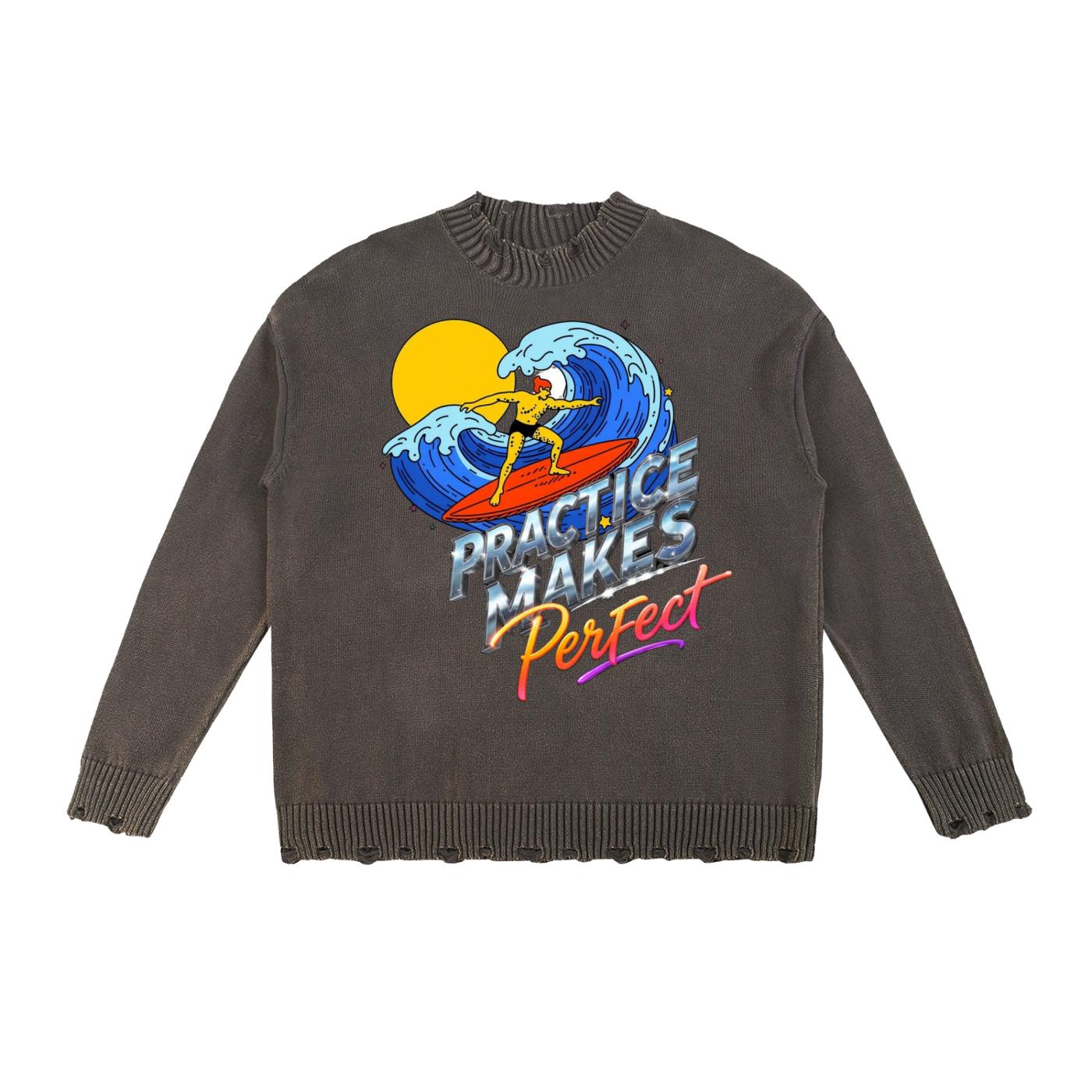 Vintage Washed Hand-Frayed Sweater